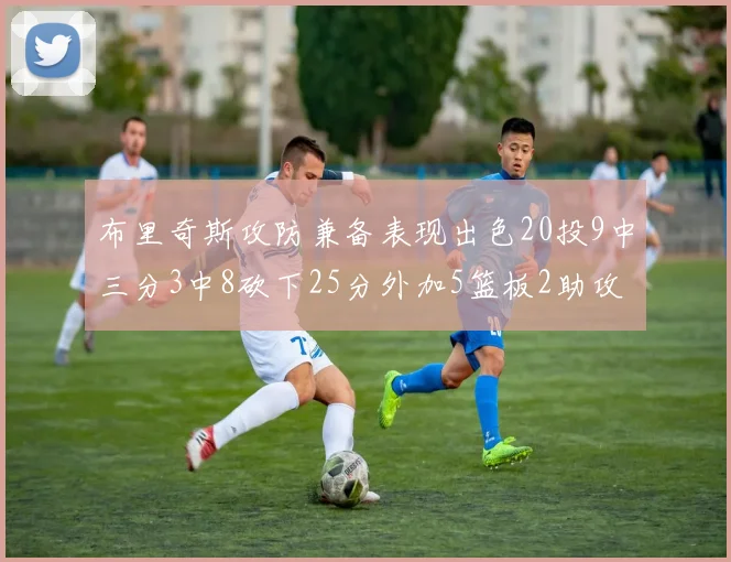 布里奇斯攻防兼备表现出色20投9中三分3中8砍下25分外加5篮板2助攻2盖帽